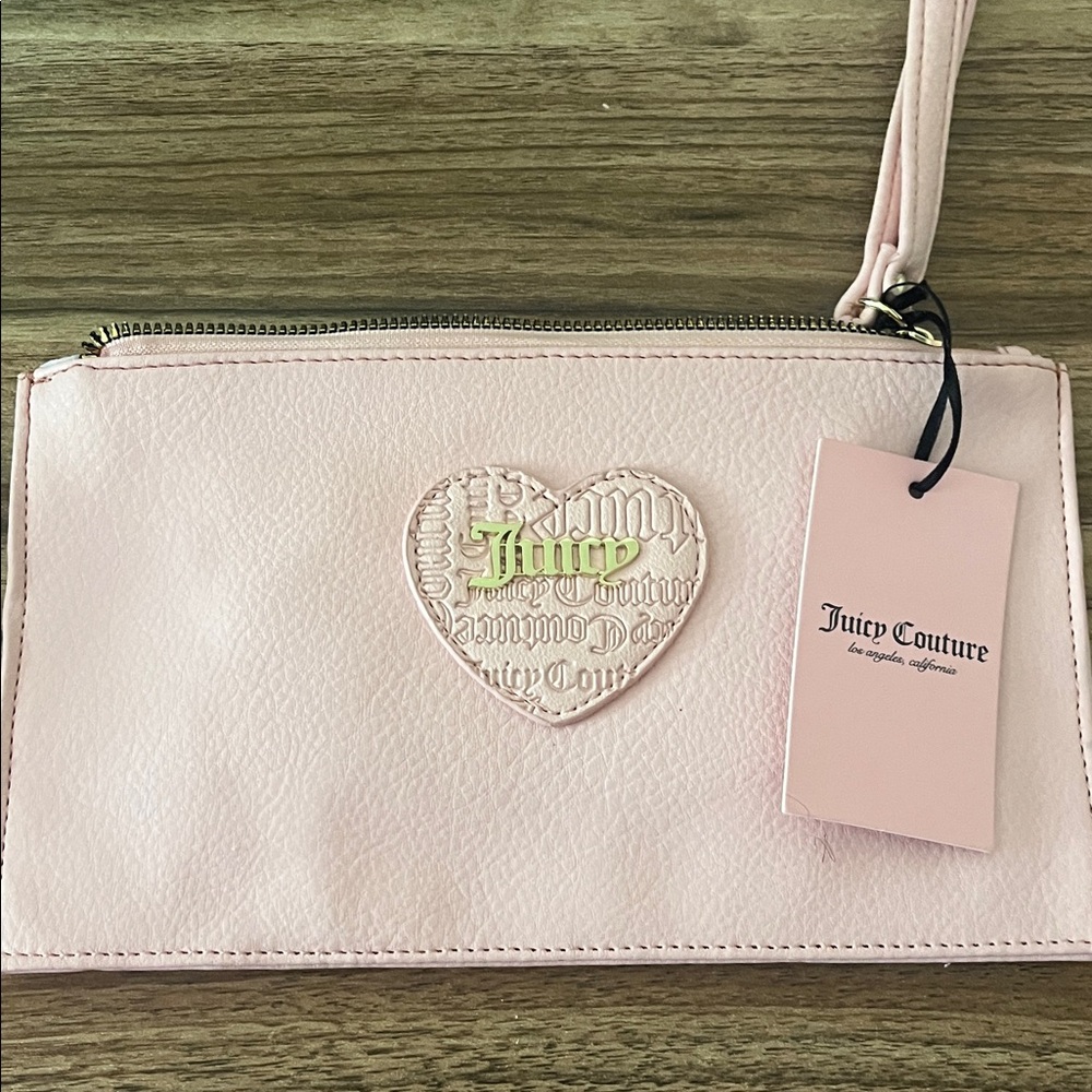 Juicy Couture Light Pink Heart Wristlet